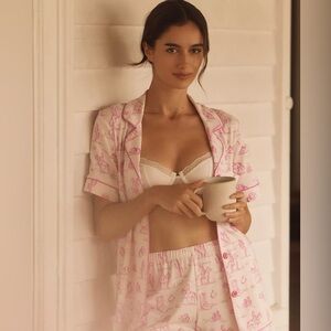 BedHead PJs 
Classic Set in a Pink Cowgirl Toile print